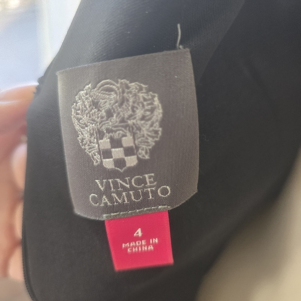 Vince Camuto Flounce-Hem Black Midi Dress - Picture 11 of 12